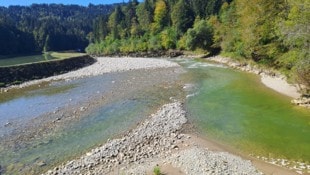 Die knapp 33 Kilometer lange Weißach mündet bei Doren in die Bregenzerach.