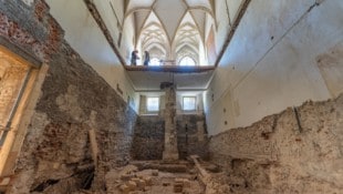Aktuell arbeiten die Archäologen in der gotischen Kapelle der Grazer Burg.
