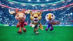 Die drei WM-Maskottchen