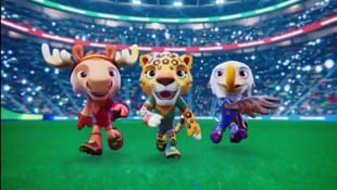 Die drei WM-Maskottchen