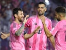 Sergio Busquets (mitte) wird am Ende dieser Saison seine Karriere beenden. Seine langjährigen ...