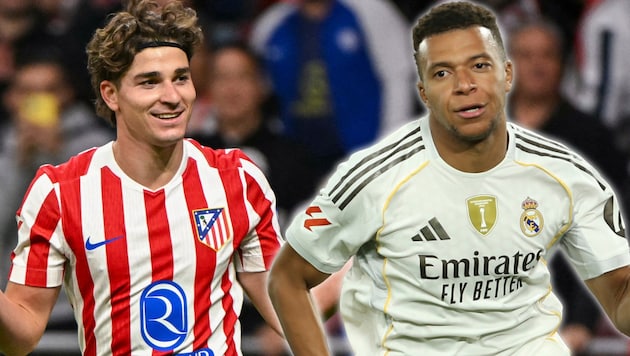 Julián Álvarez (Atlético) und Kylian Mbappé (Real) zeigen sich in Top-Form.