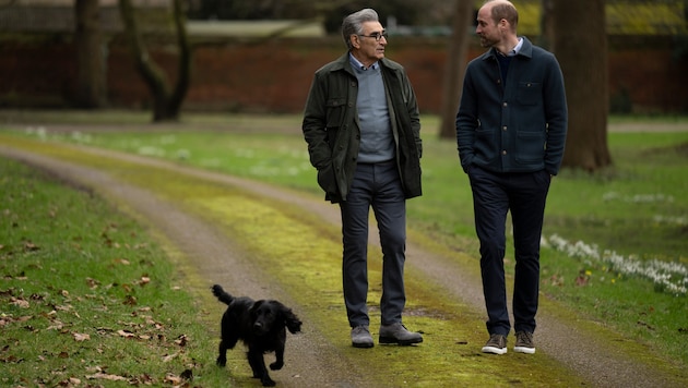 Eugene Levy traf Prinz William für seine Serie „Urlaub wider Willen“ auf Schloss Windsor zum ...