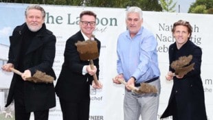 Peter Weinberger(Raiffeisen Immobilien), Rudolf Suttner (Raiffeisenlandesbank), Bürgermeister ...