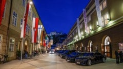 Die Hofstallgasse bei Nacht