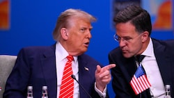 Donald Trum und Mark Rutte (re.) stehen auf derselben Seite im NATO-Bündnis.