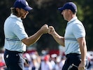 Tommy Fleetwood und Rory McIlroy vom Team Europa