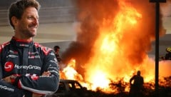 Nach seinem schlimmen Crash in Bahrain stieg Romain Grosjean wieder in ein Formel-1-Auto.
