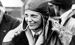 Amelia Earheart in Southampton im Jahr 1928