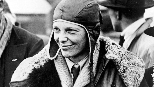 Amelia Earheart in Southampton im Jahr 1928