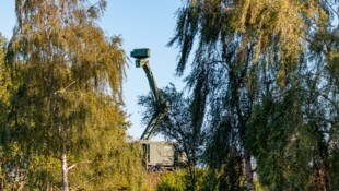 Eine mobile Radarstation in Dänemark, die zusätzlich Stellung bezogen hatte.