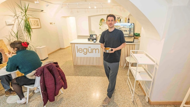 Florian Lüdtke in seinem Bistro Legüm in der Grazer Bürgergasse