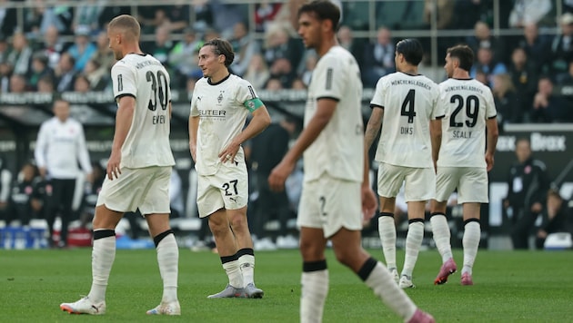 Hängende Köpfe bei Gladbach am heutigen Abend