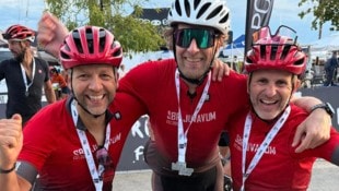 SVS-Obmann Feldinger (li.) war mit Mario Lapkalo (re.) und einem Freund in Kroatien auf einer ...
