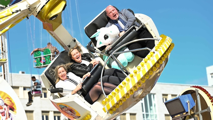 Karin Leitner, Merima Zukan und Peter Binder (alle SPÖ) drehten eine Runde im „Magic“.