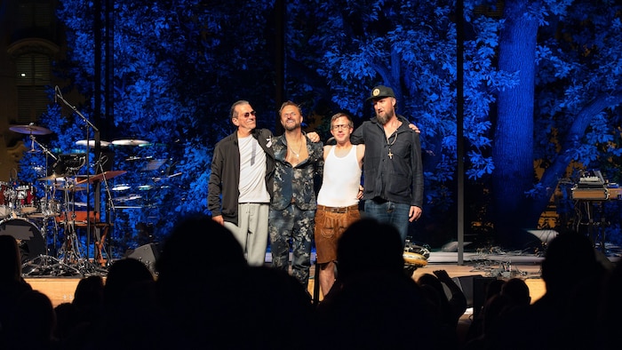 Fritz Rainer, Philipp Hochmair, Peter Heftberger und Hanns Clasen (von links).