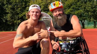 Trainierten gemeinsam in Rif: Lucas Braathen (li.) und Tom Geierspichler.