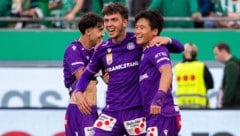 Jubel bei der Wiener Austria – das 347. Wiener Derby gegen den SK Rapid ist gewonnen!