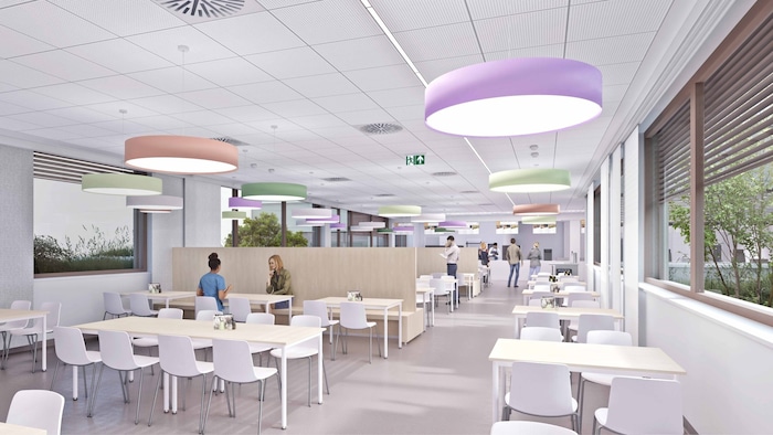 So soll das geplante neue Restaurant in der Klinik Donaustadt aussehen.