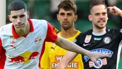 Petar Ratkov (Red Bull Salzburg), Niklas Hedl (SK Rapid) und Tomi Horvat (SK Sturm Graz) sind ...