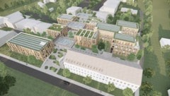 Auf einer Fläche von 15.000 m² werden am Campus Pinkafeld bis 2026 neun Gebäude errichtet.