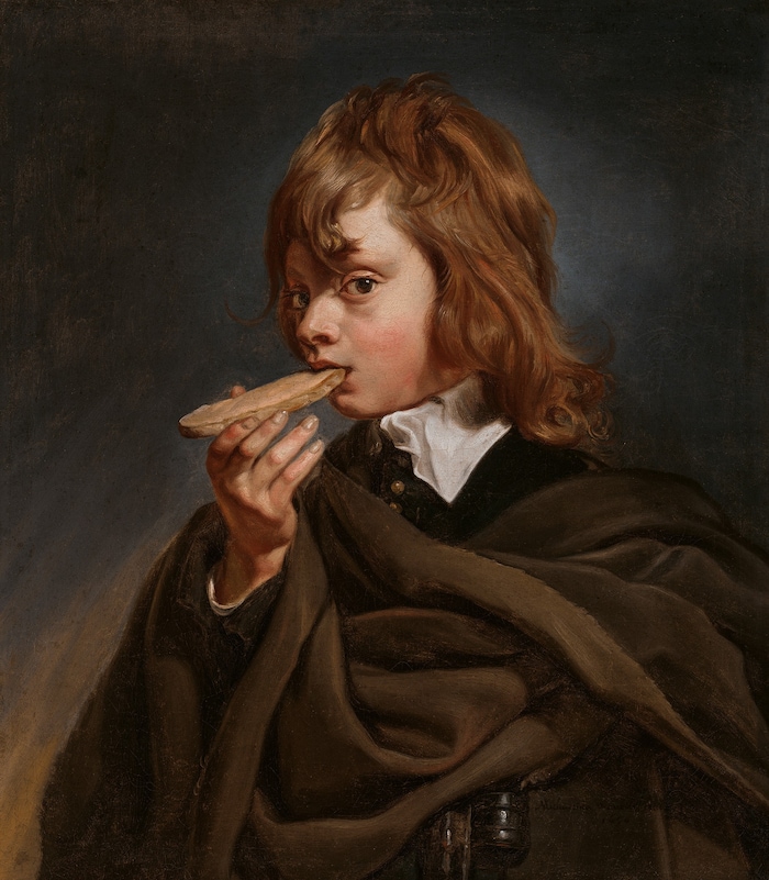 Michaelina Wautier: Die fünf Sinne (Der Geschmacksinn), 1650, Öl auf Leinwand