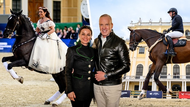 Opernsängerin Alexandra Reinprecht (links) trat sogar zu Pferd auf.