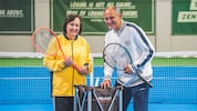 Mama und Sohn Madaini im Herzen am (Tennis-)Netz