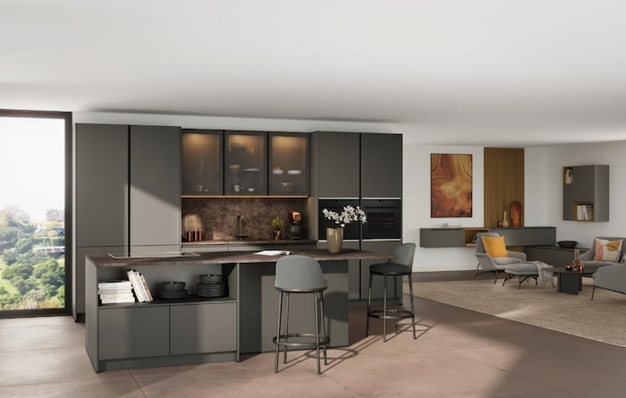 Dunkle Nuancen wie Schwarz, Dunkelgrau, Lavaschwarz und Anthrazit haben sich für 2025 fest ...