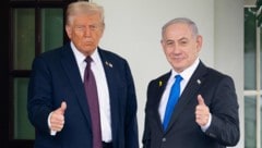 Trump und Netanjahu am 29. September vor dem Weißen Haus.