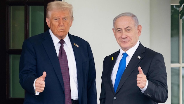 Trump und Netanjahu am 29. September vor dem Weißen Haus.