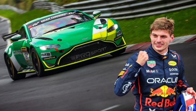 Raphael Rennhofer traf im Aston Martin auf F1-Superstar Max Verstappen.