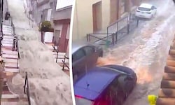 Videos in den sozialen Netzwerken zeigen das gewaltige Ausmaß der gigantischen Regenmengen.