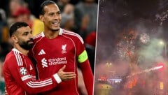 Mo Salah (li.) und Virgil van Dijk dürften gestern Nacht aus dem Schlaf gerissen worden sein, ...