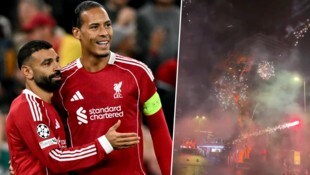 Mo Salah (li.) und Virgil van Dijk dürften gestern Nacht aus dem Schlaf gerissen worden sein, ...