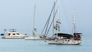 Diese Boote wollen die israelische Blockade durchbrechen.
