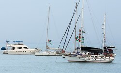 Diese Boote wollen die israelische Blockade durchbrechen.