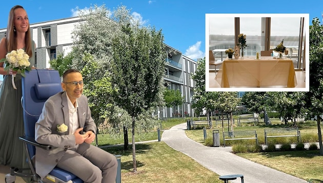 Aus gesundheitlichen Gründen war die Hochzeit nur im Krankenhaus möglich. Diese gestaltete sich ...