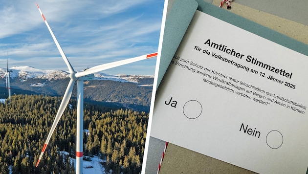 Im Jänner dieses Jahres stimmten die Kärntner über Windräder auf Bergen ab