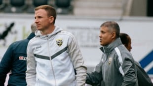 Tobias Thies (l.) verlässt die Rheindürfler.
