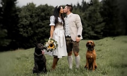 Marcel Hirscher und seine Lucy haben sich das Ja-Wort gegeben.