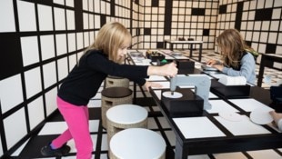 In der aktuellen Mitmachausstellung „Kunst &amp; Spiel“ können junge Besucher sich spielerisch ...