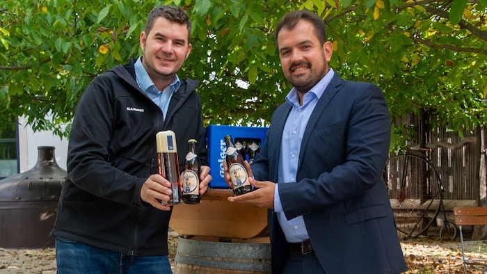Markus Sautner (li.) mit Kilian Brandstätter (re.)