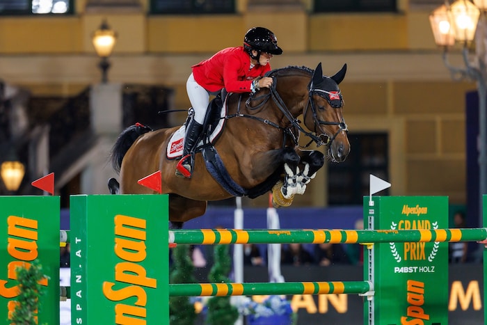 Bei der Global Champions Tour in Wien brillierte Babanitz mit Hengst „Dakato“ sowohl im ...