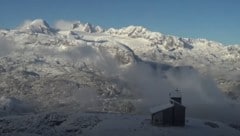 Auf 2100 Metern präsentierte sich der Krippenstein am Dienstag das erste Mal weiß.
