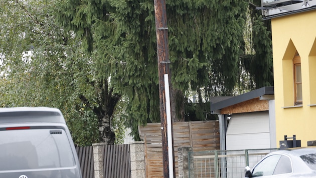 Das Baby wurde auf diesem Carport im Grazer Bezirk Wetzelsdorf gefunden.