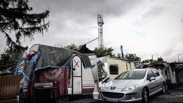 In dieser Siedlung in der Nähe von Paris wohnen hauptsächlich Roma.