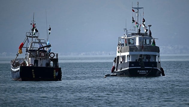 Dem Segelschiff Mikeno (nicht auf diesem Bild) ist es laut Angaben der Gaza-Hilfsflotte ...