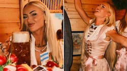Alisha Lehmann lässt es sich auf der Wiesn gutgehen.