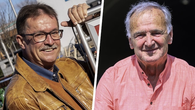 Für Karl Kollingbaum (li., 66) war gestern Schluss, Gerhard Klaffner (73) folgt am 31. Oktober.